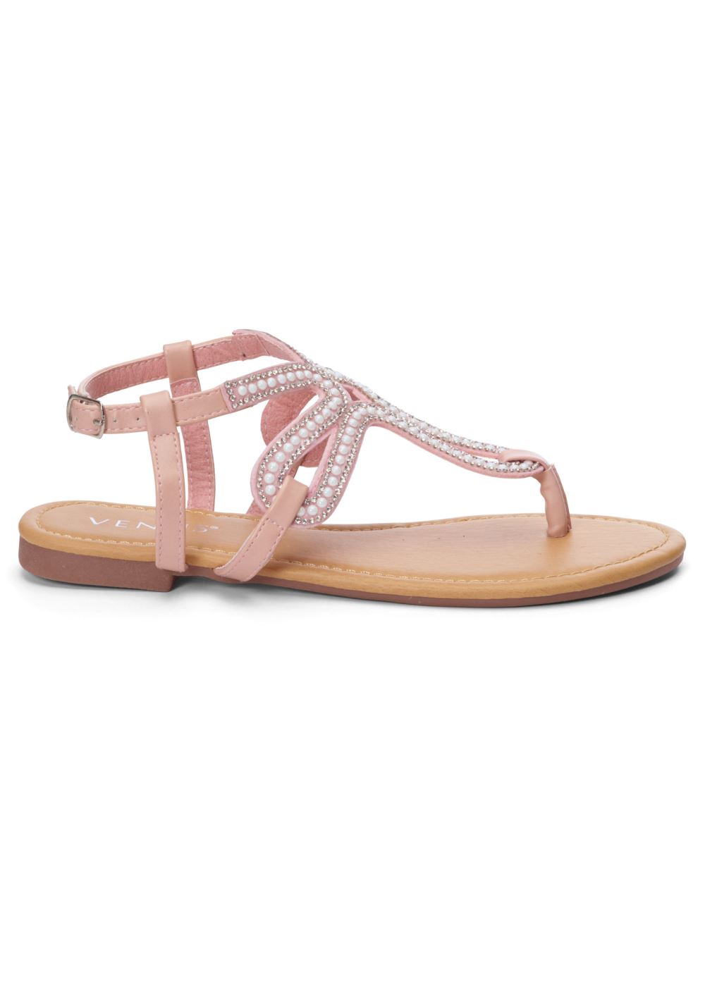 Venus Embellished Sandals in Blush