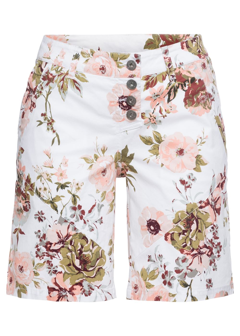 Venus Rolled Cuff Shorts - White Multi