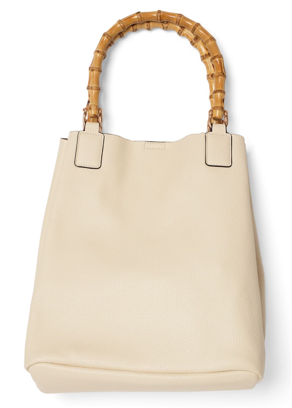 Venus Handbag With Bamboo Handles in Off White