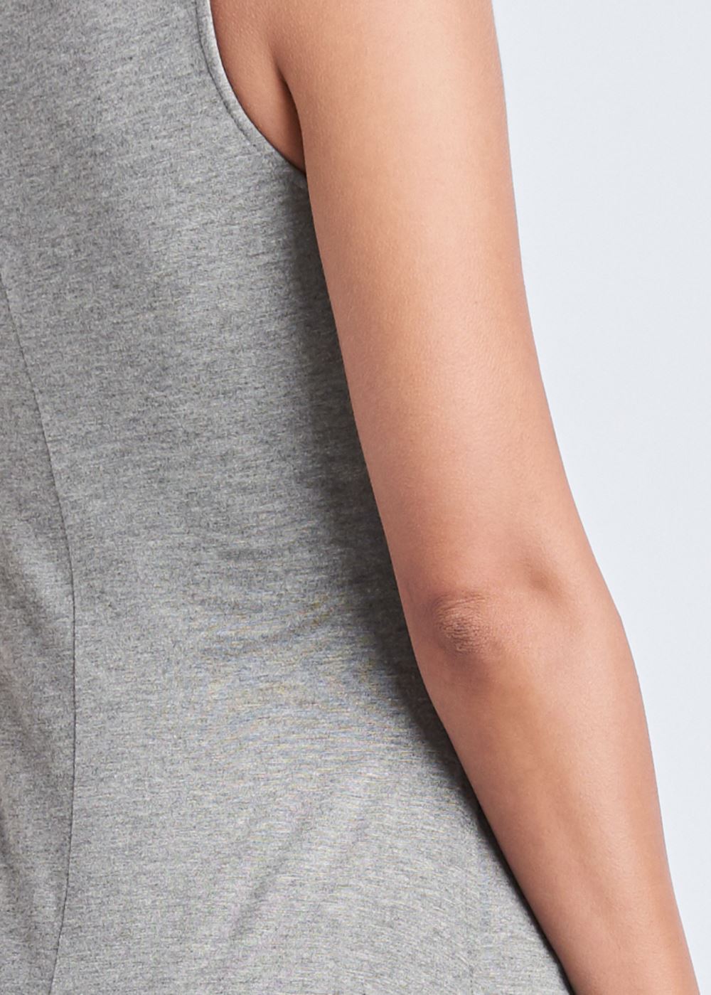 Venus High Slit Casual Maxi Dress - Heather Grey