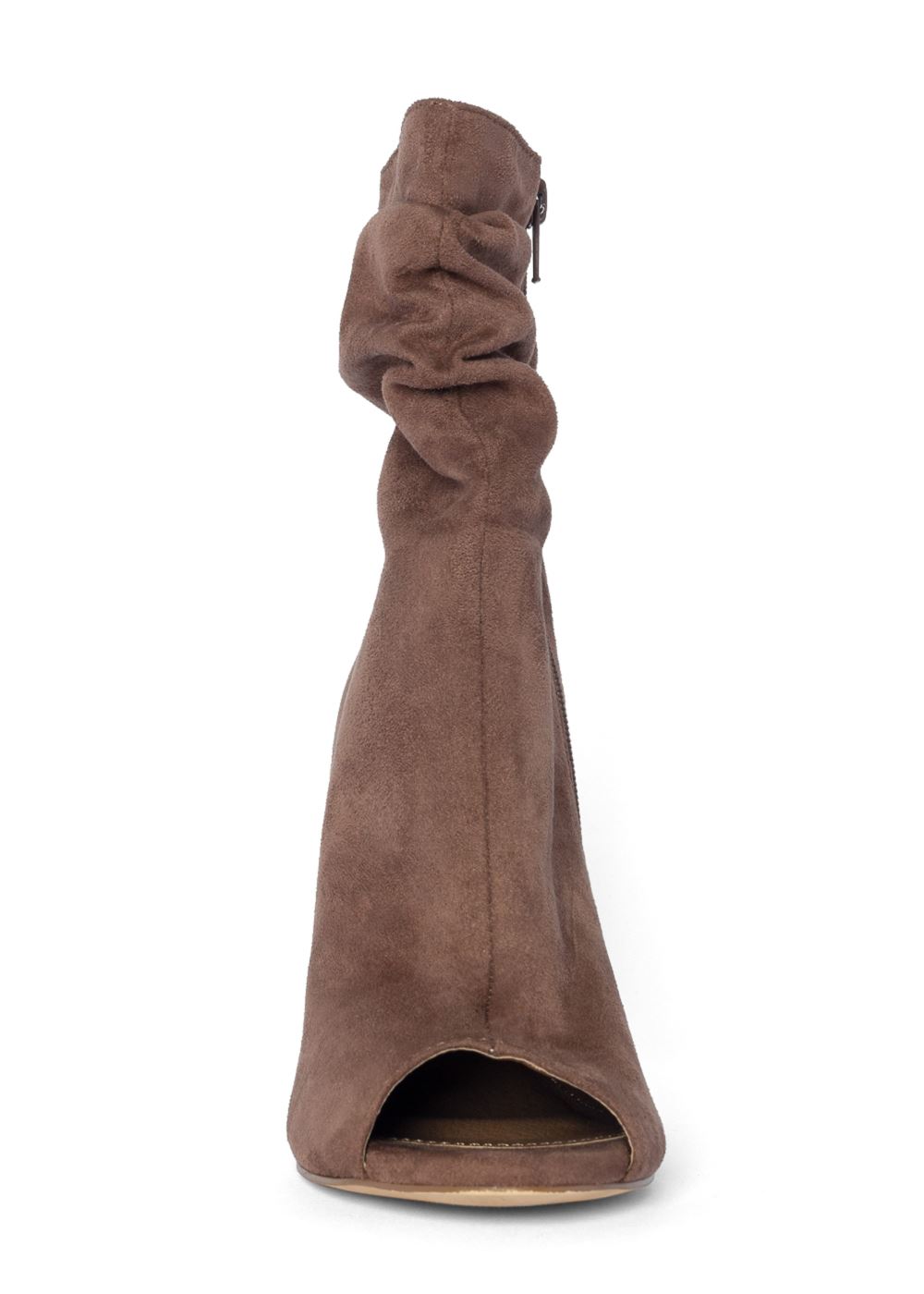 Venus Peep Toe Booties in Taupe