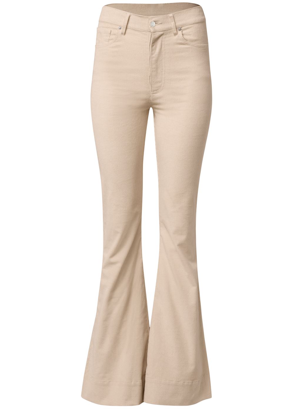 Venus Corduroy Flared Pants in Cream