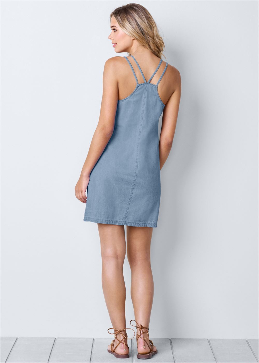 Venus Chambray Mini Dress - Light Wash