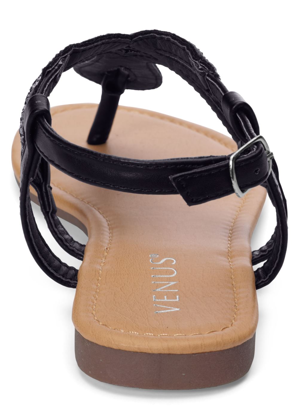 Venus Embellished Sandals in Black