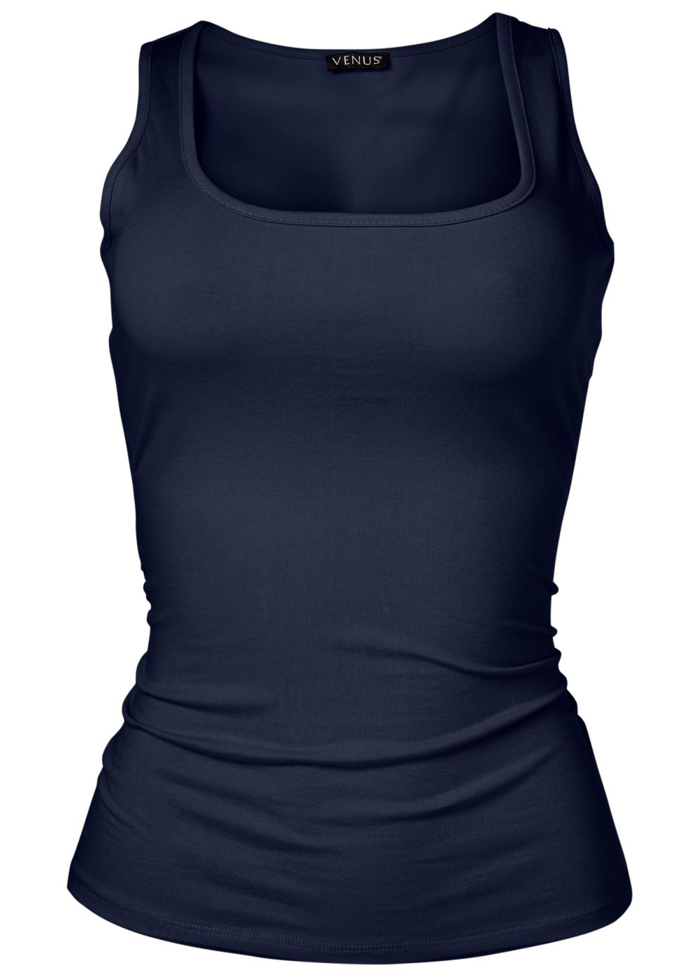 Venus Square Neck Tank Top in Navy
