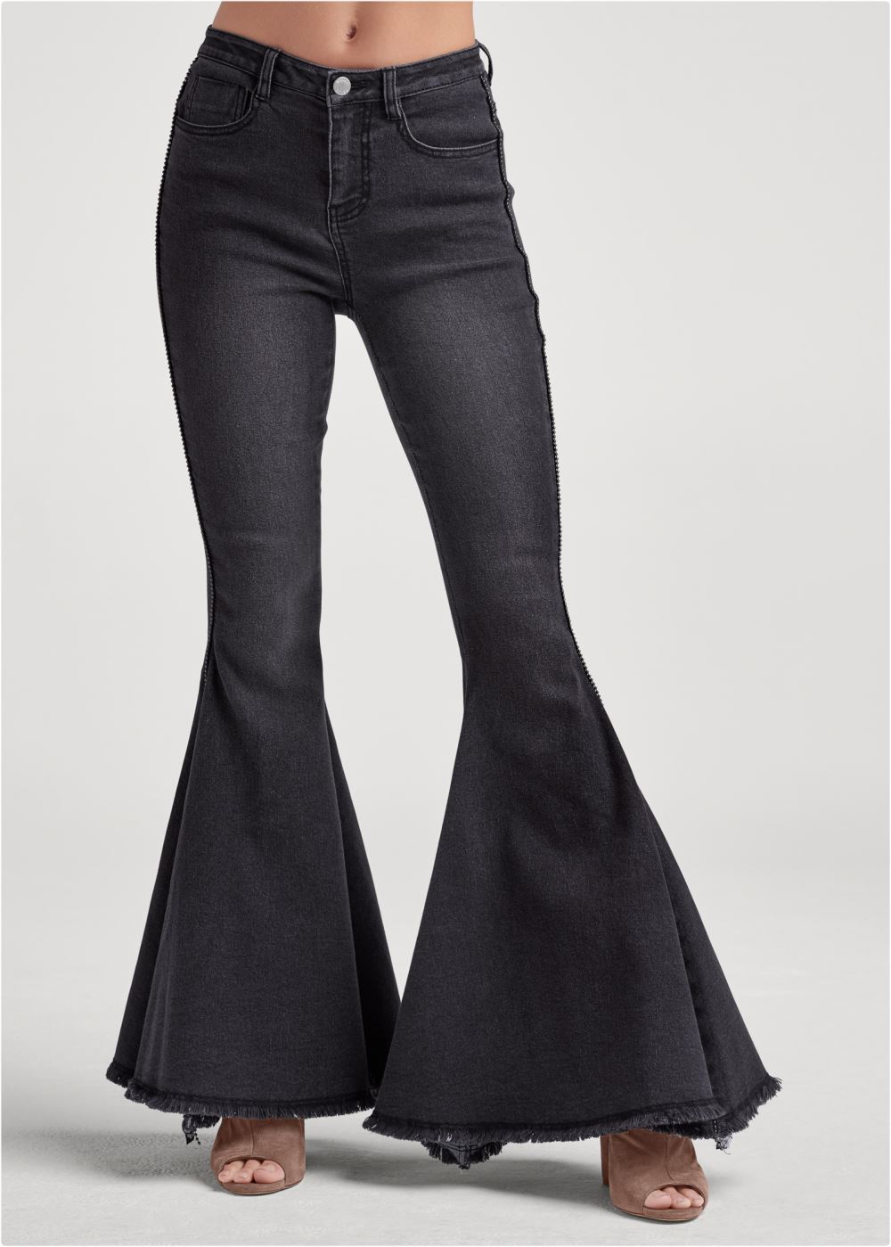 Venus Extreme Flare Jeans in Black Denim