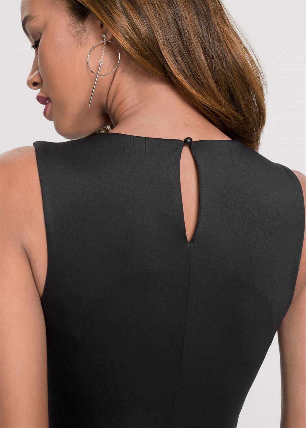 Venus Color Block Bodycon Dress - Black & White