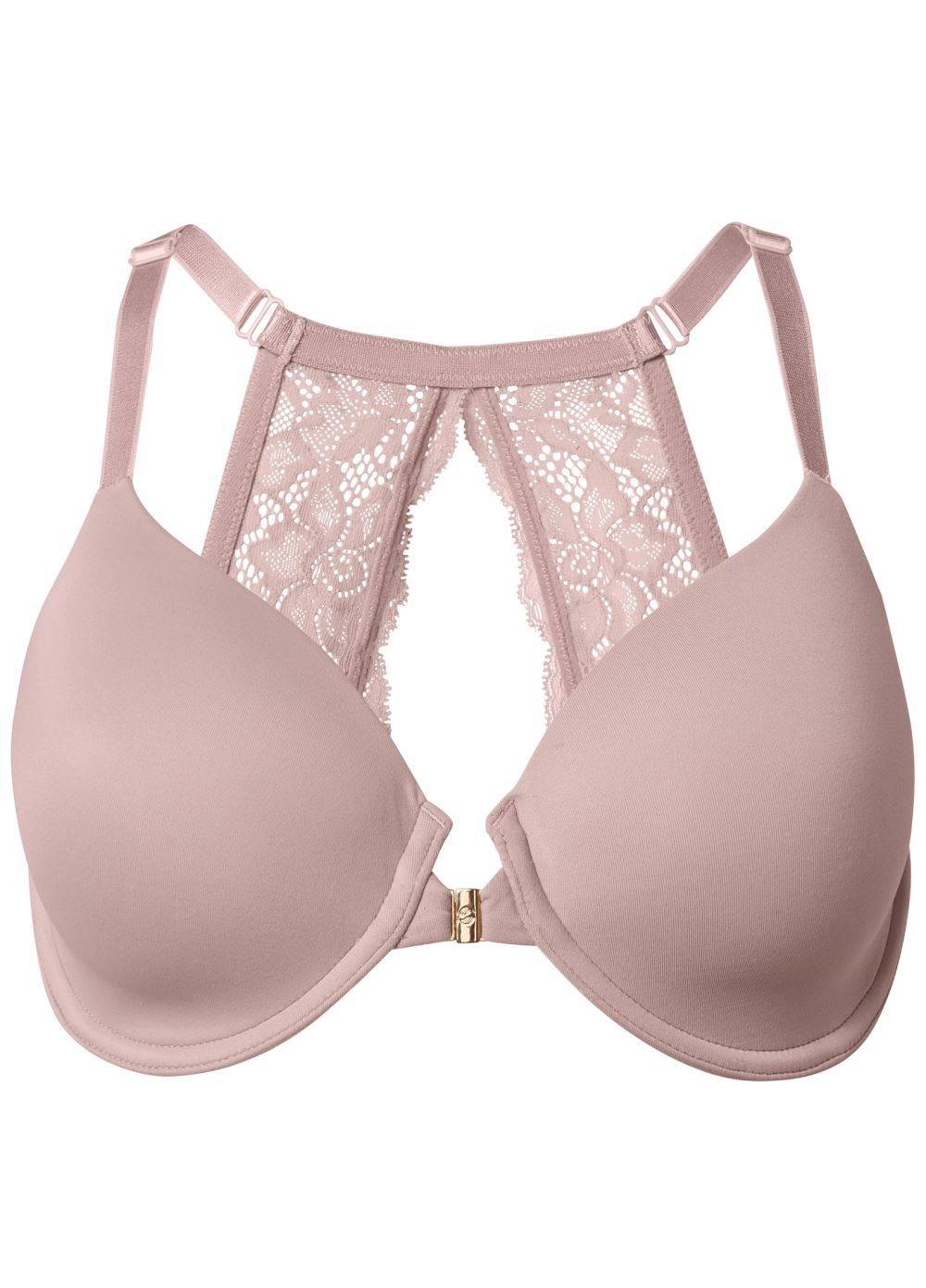 Venus Pearl By Venus? Front Close Lace Back Bra, Any 2/$75 in Sonoran Sand