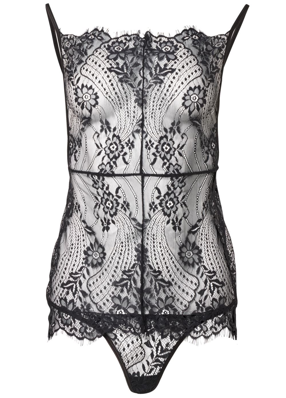 Venus Black LACE APRON BABYDOLL