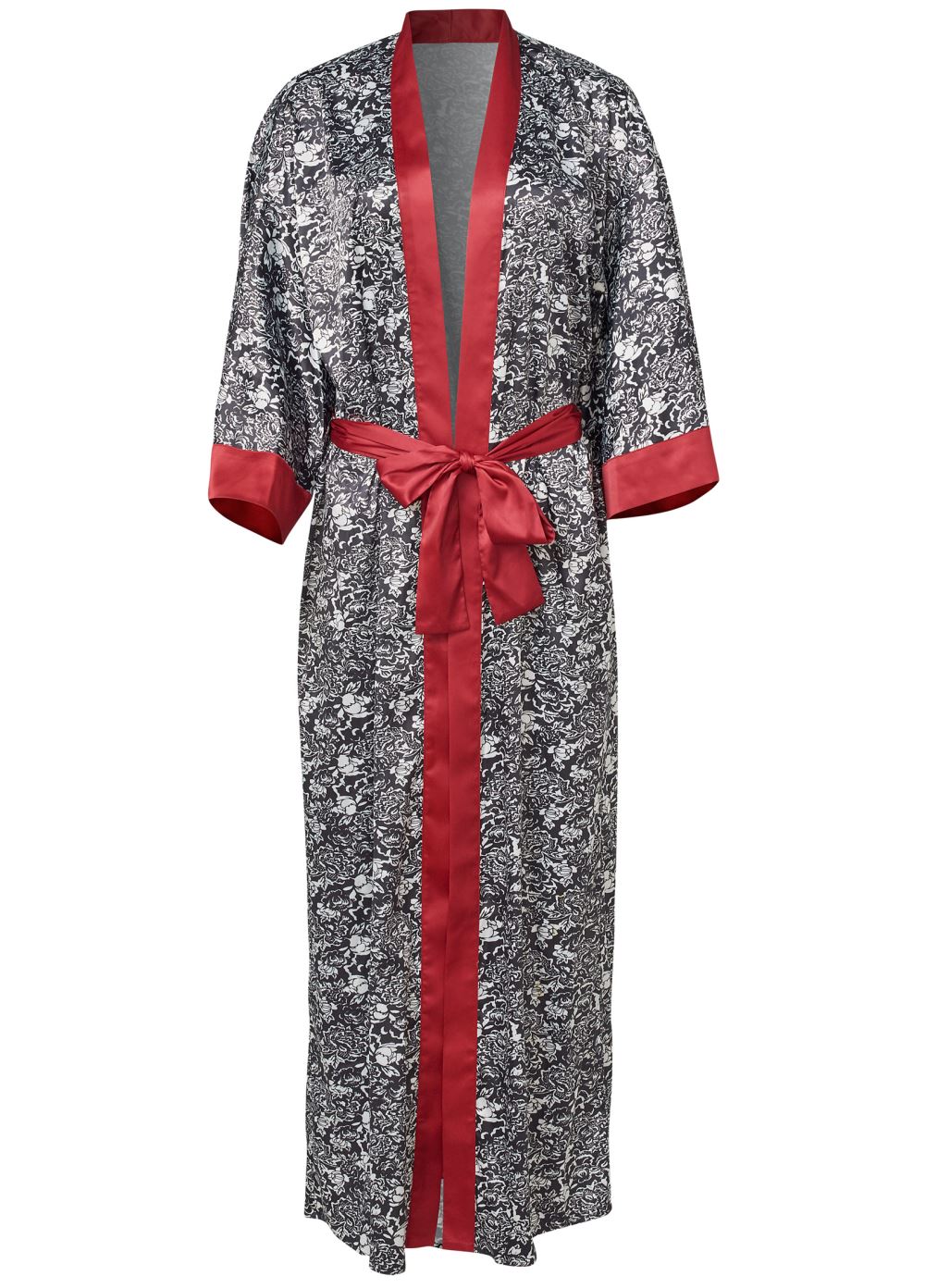 Venus Black Multi LONG SLEEP ROBE