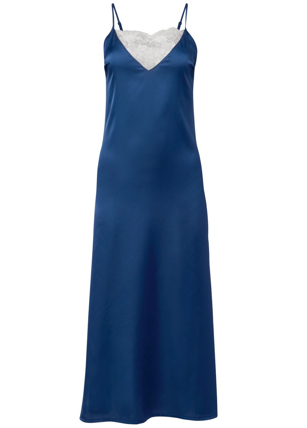 Venus Navy & Ivory LACE V-NECK SLEEP CHEMISE