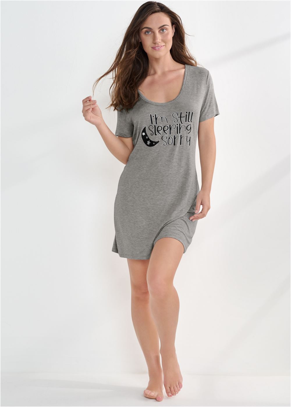 Venus Heathered Grey SLEEP SHIRT