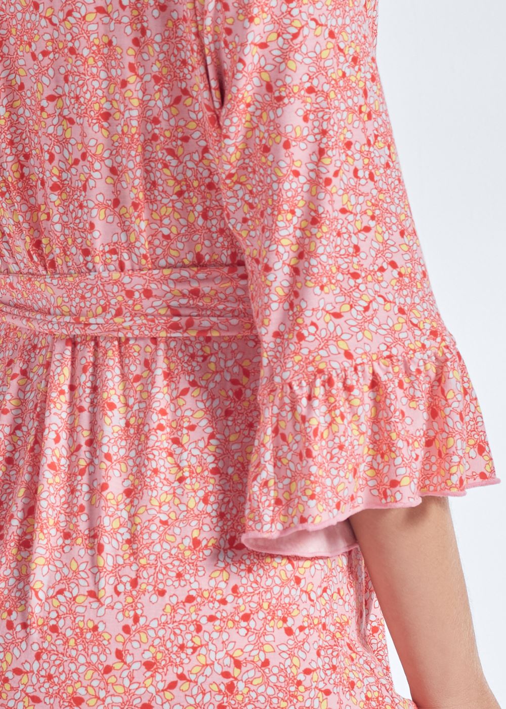 Venus Pink Multi RUFFLE SLEEP ROBE