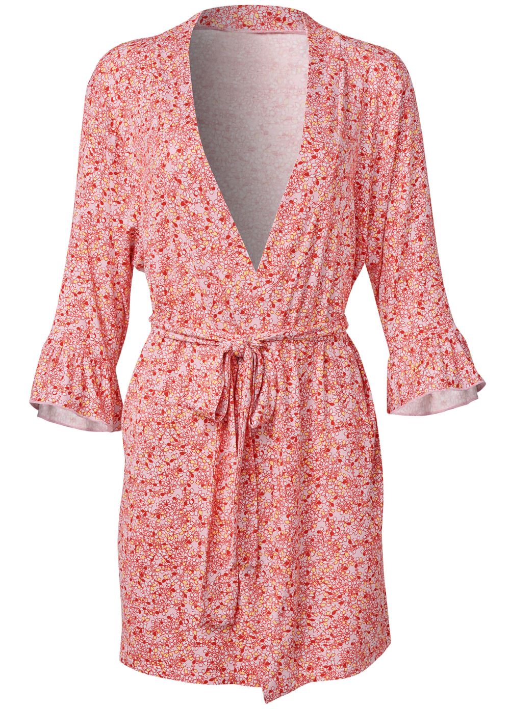 Venus Pink Multi RUFFLE SLEEP ROBE