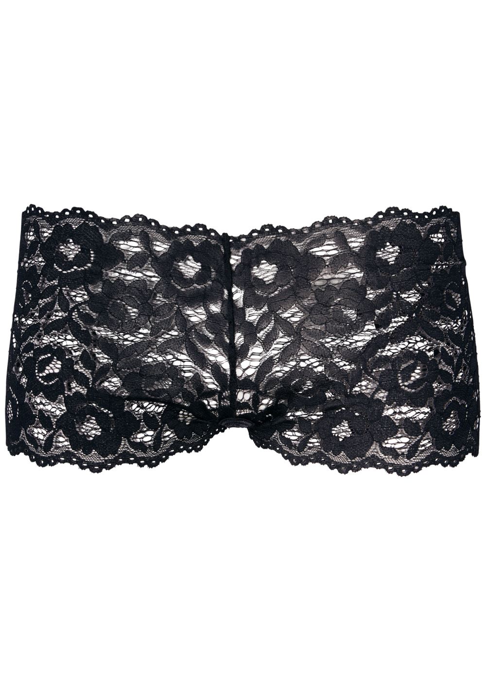 Venus Black Lace Open Boyshort