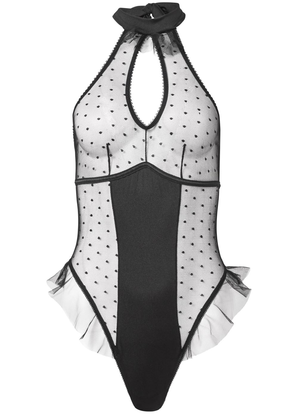 Venus Black SHEER SWISS DOT TEDDY