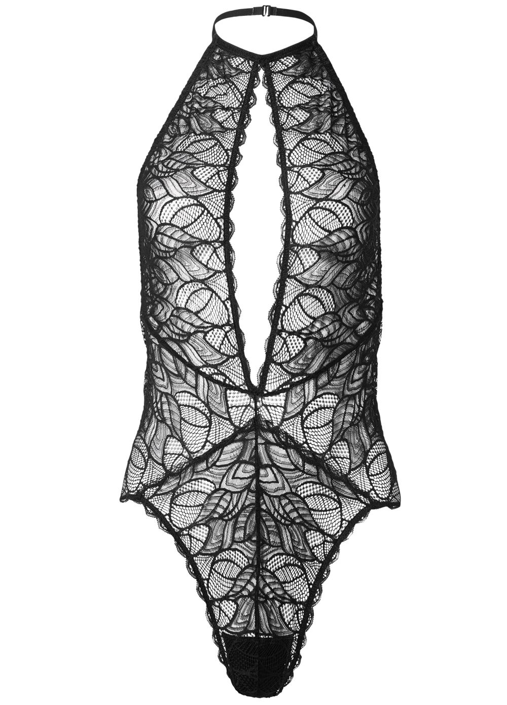 Venus Black FRONT KEYHOLE TEDDY