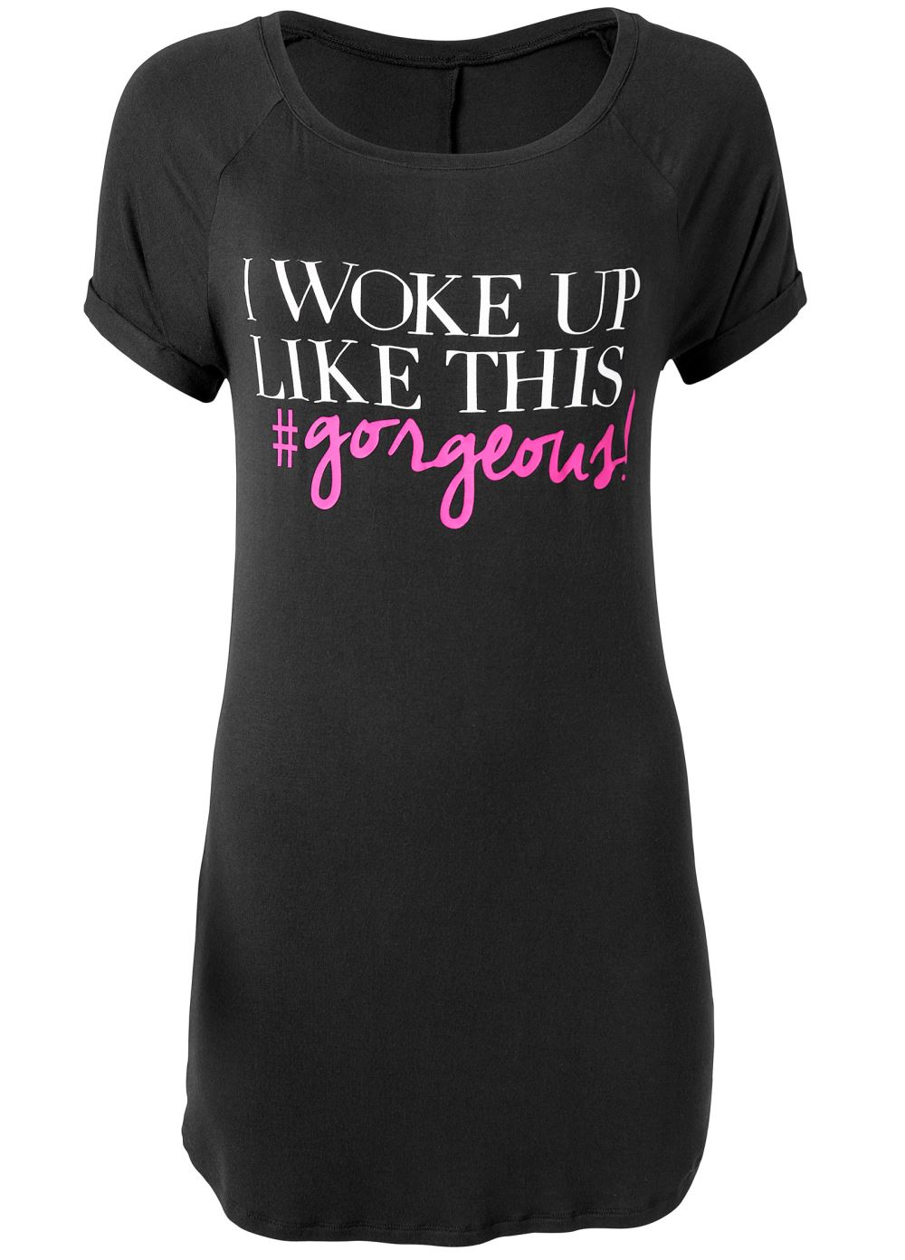 Venus Black Multi Graphic sleepshirt