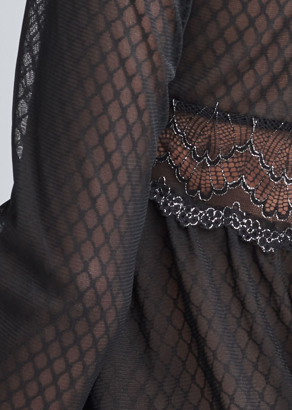 Venus Black LONG SLEEVE BABYDOLL