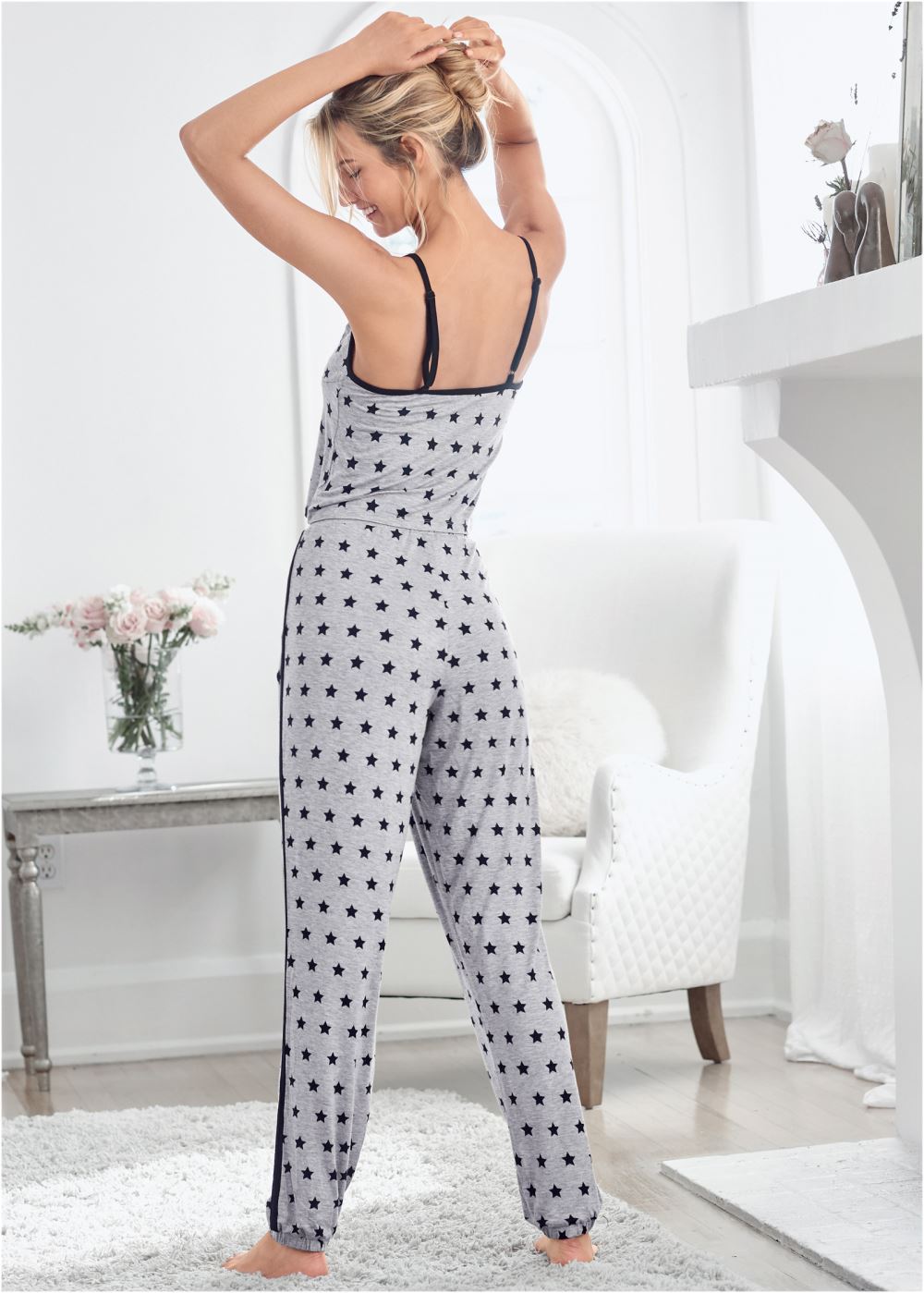 Venus Grey Multi Tank and joggers pajama set