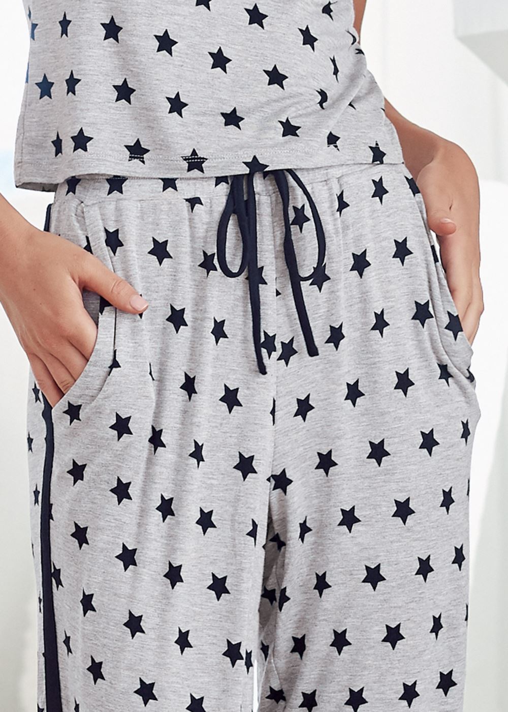 Venus Grey Multi Tank and joggers pajama set