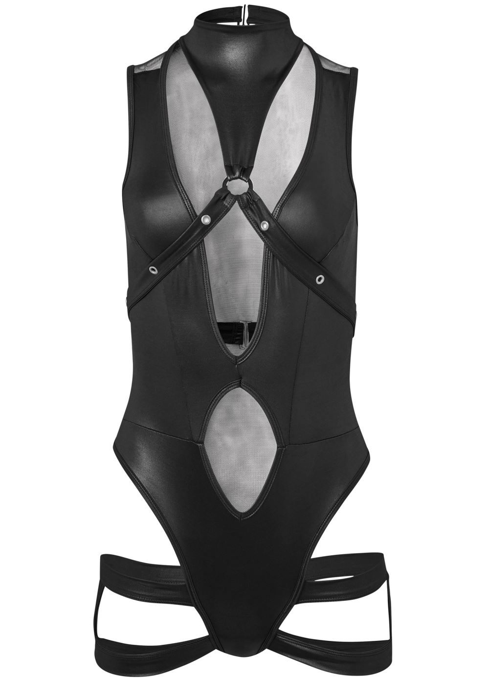 Venus Black DEEP PLUNGE STRAPPY TEDDY