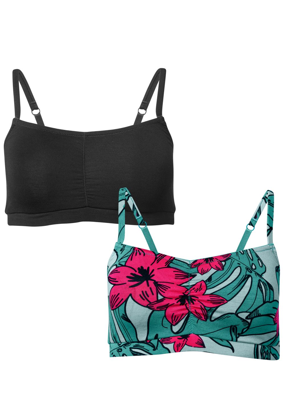 Venus 2 Pack Bralettes in Floral Multi
