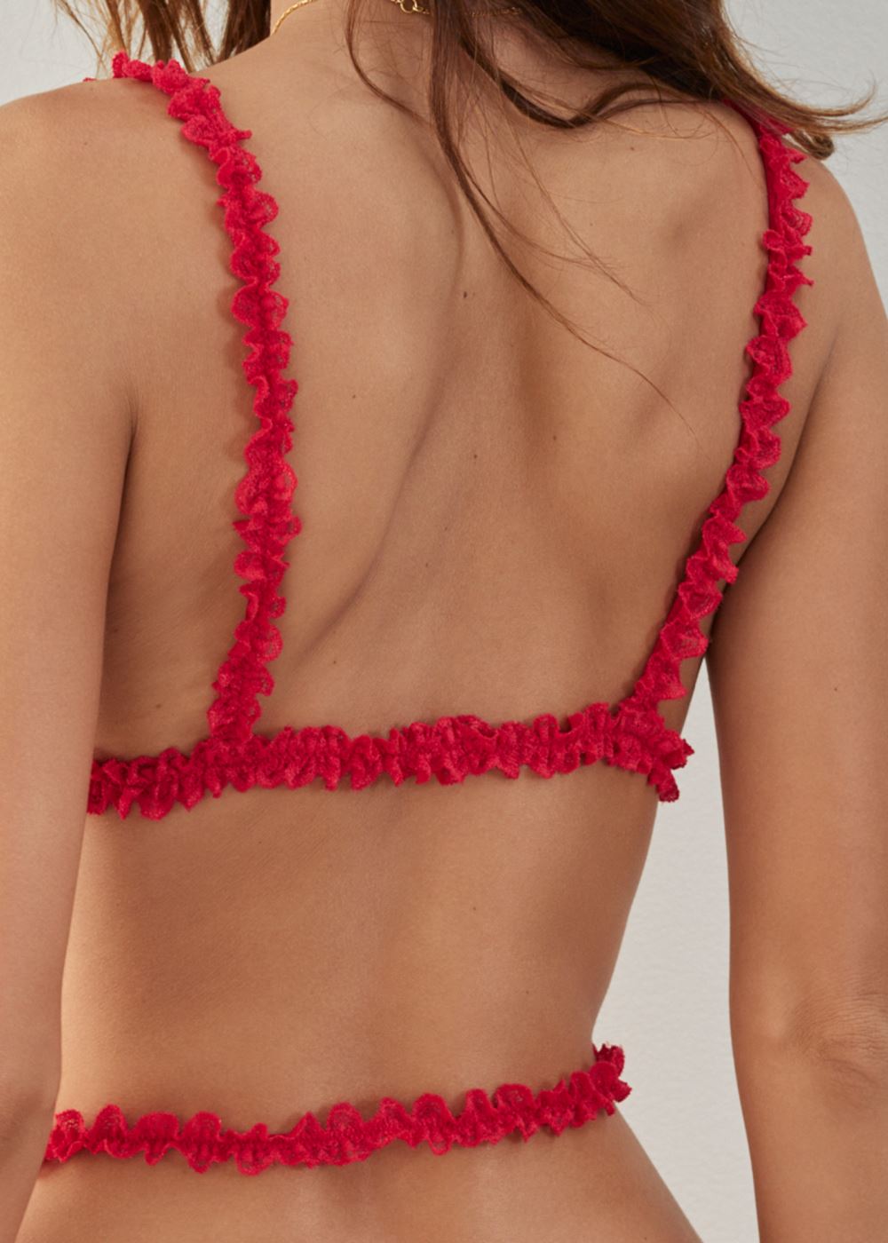 Venus Heart Multi RUFFLE TRIM TEDDY
