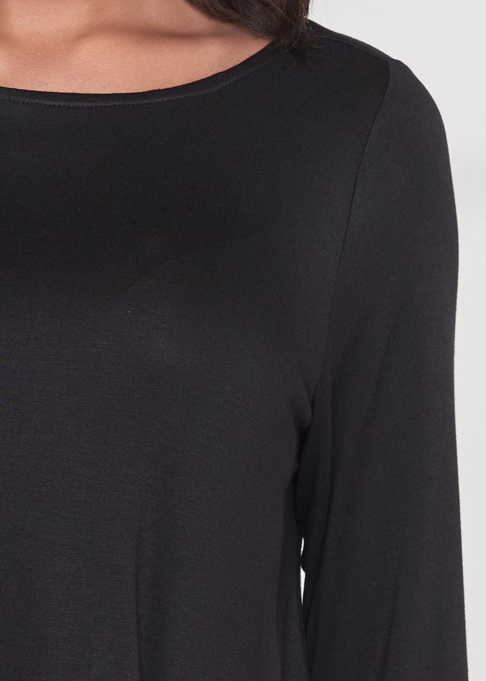 Venus Black LONG SLEEVE SLEEP SHIRT