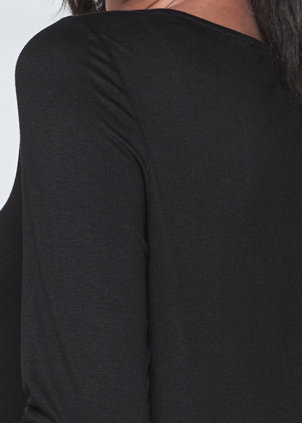 Venus Black LONG SLEEVE SLEEP SHIRT