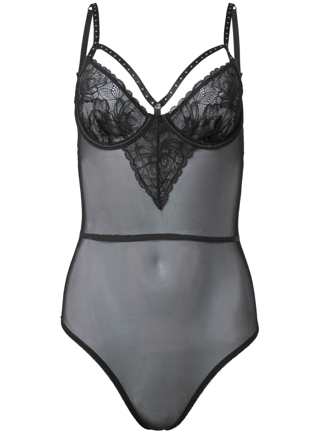 Venus Black GOLD STUDDED TEDDY