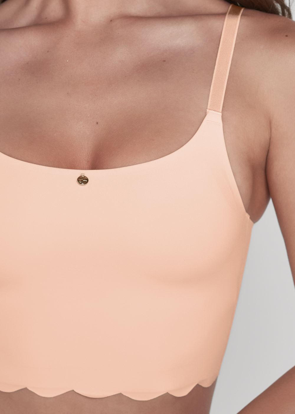 Venus Pearl By Venus? Scalloped Bralette, Any 2/$49 in Bare Bliss