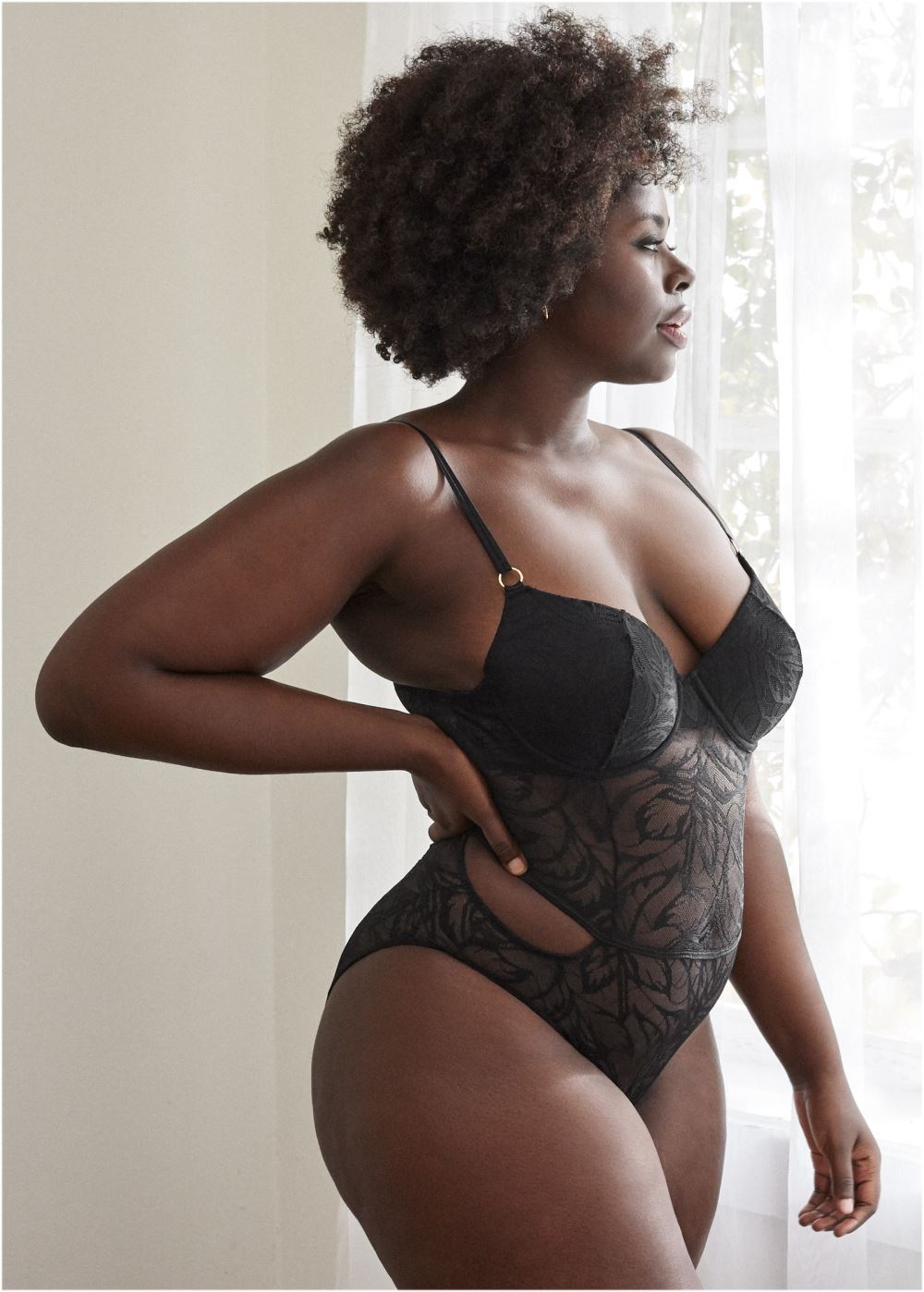 Venus Black Onyx STRAPPY BACK TEDDY 