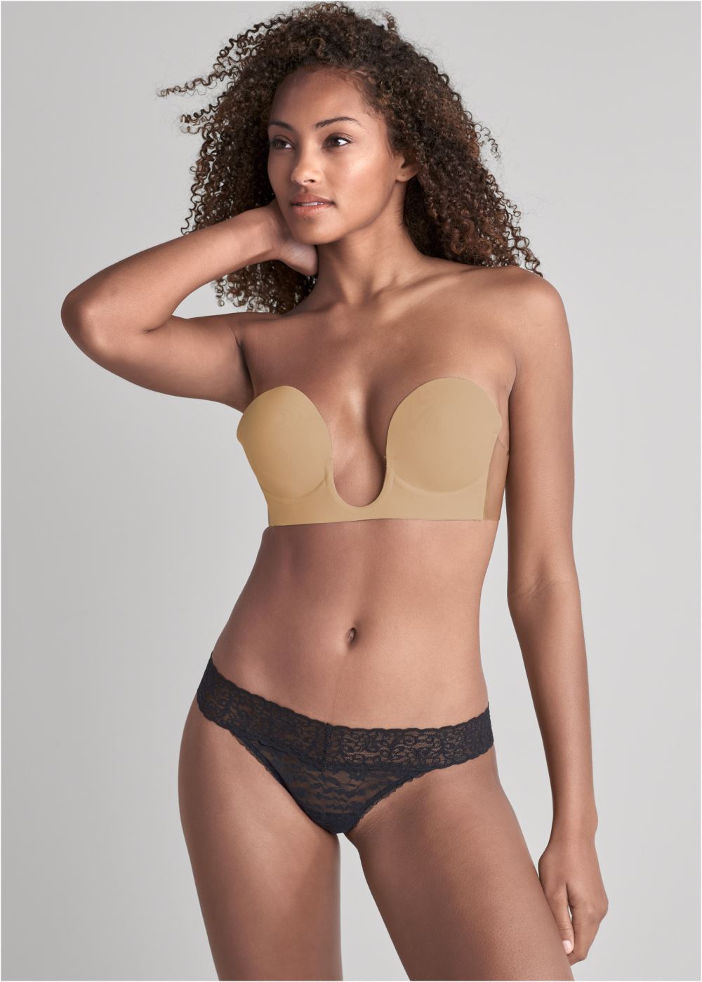 Venus Deep Plunge Strapless Bra in Nude
