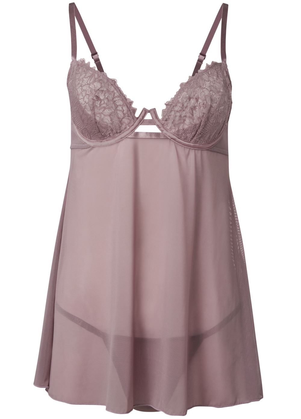 Venus Evening Mauve DEMI CUP BABYDOLL