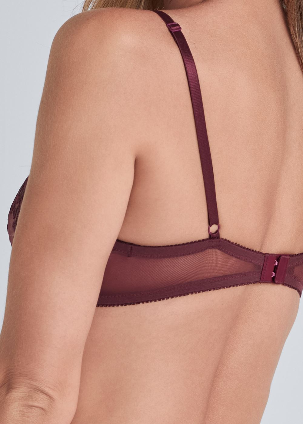 Venus Burgundy EMBROIDERED BRA SET