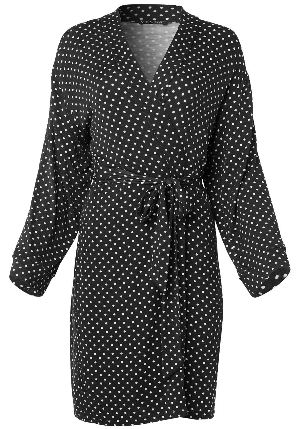 Venus Black & White SLEEP KIMONO