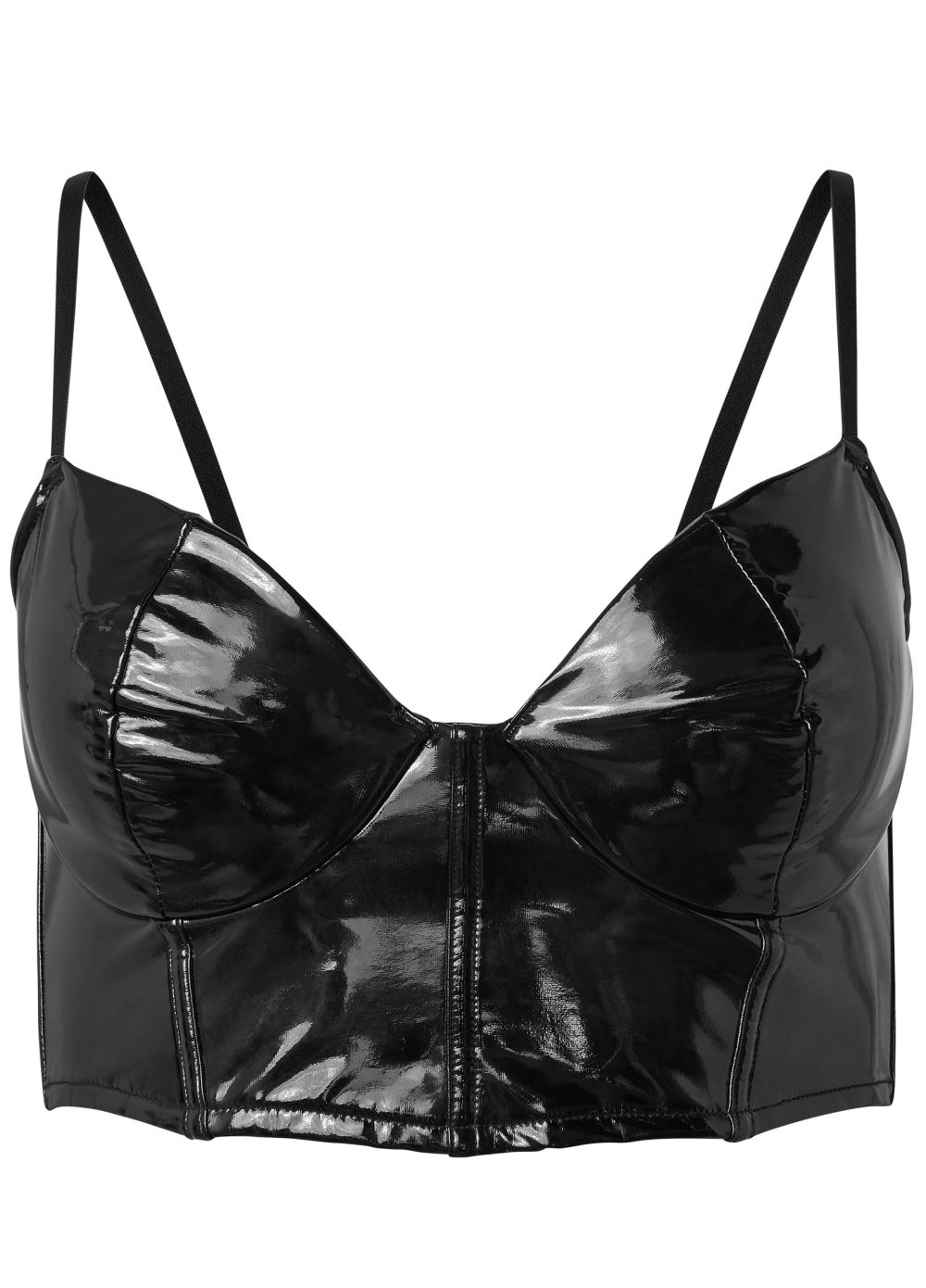 Venus Black LATEX CROP TOP