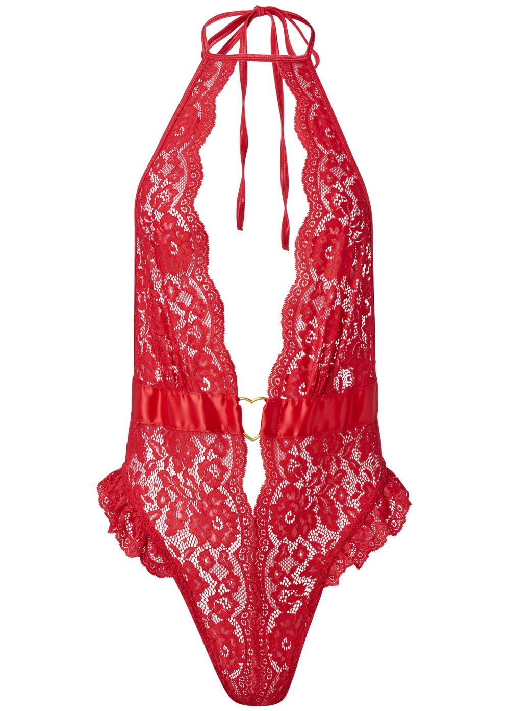 Venus Red STRETCH LACE TEDDY