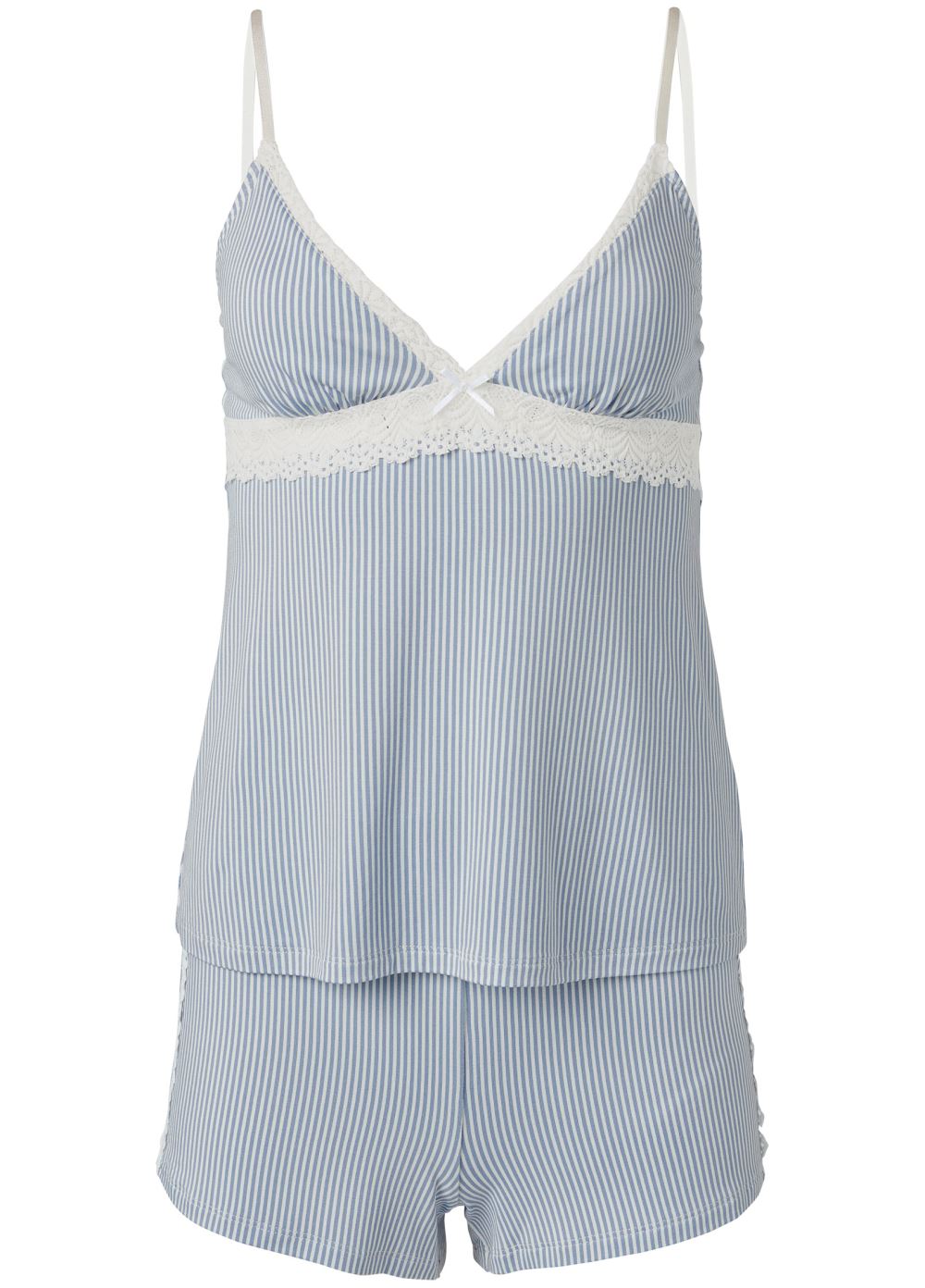 Venus Blue & White Knit pajama set