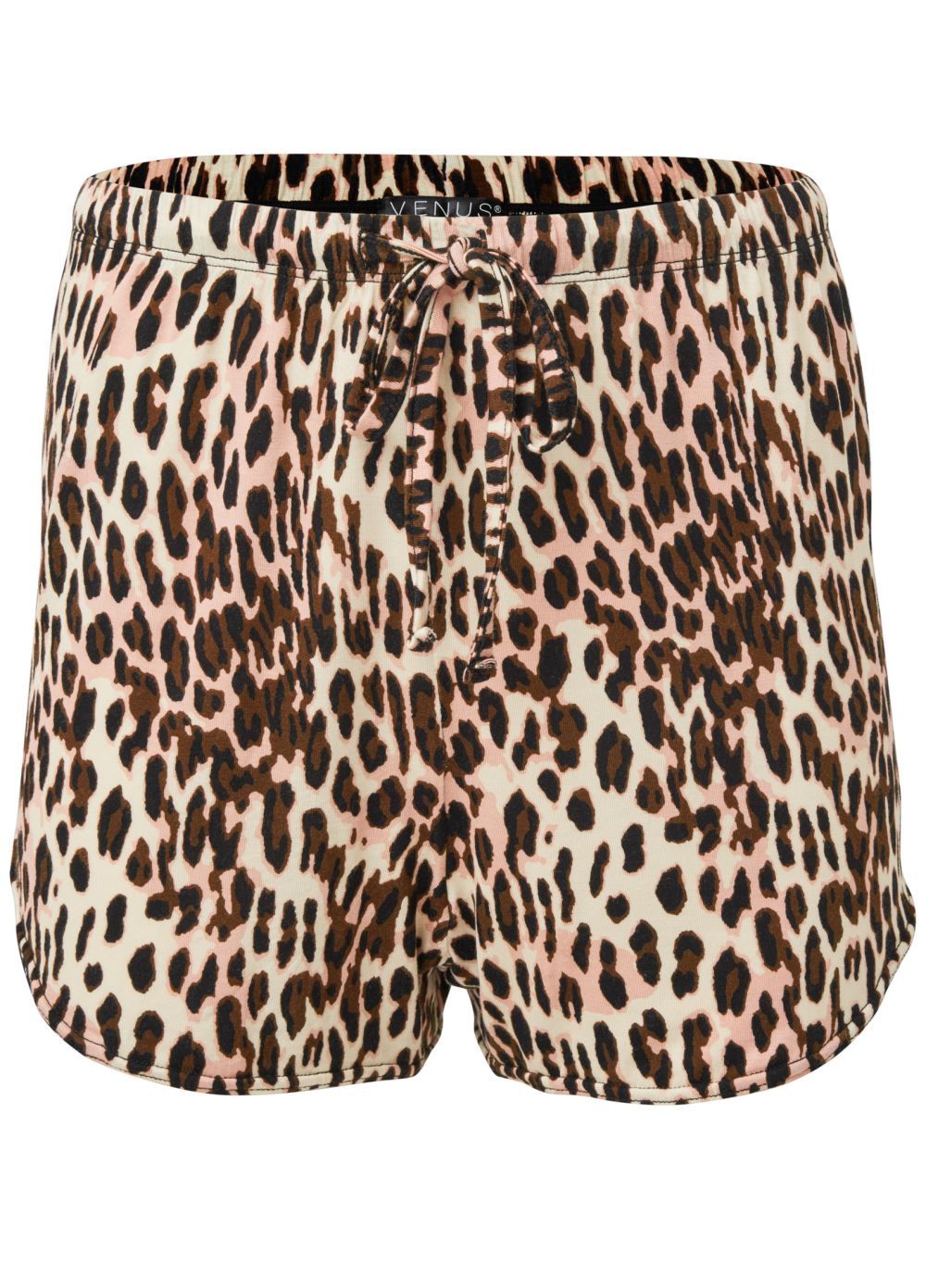 Venus Flirty Cheetah Lace detail pajama shorts