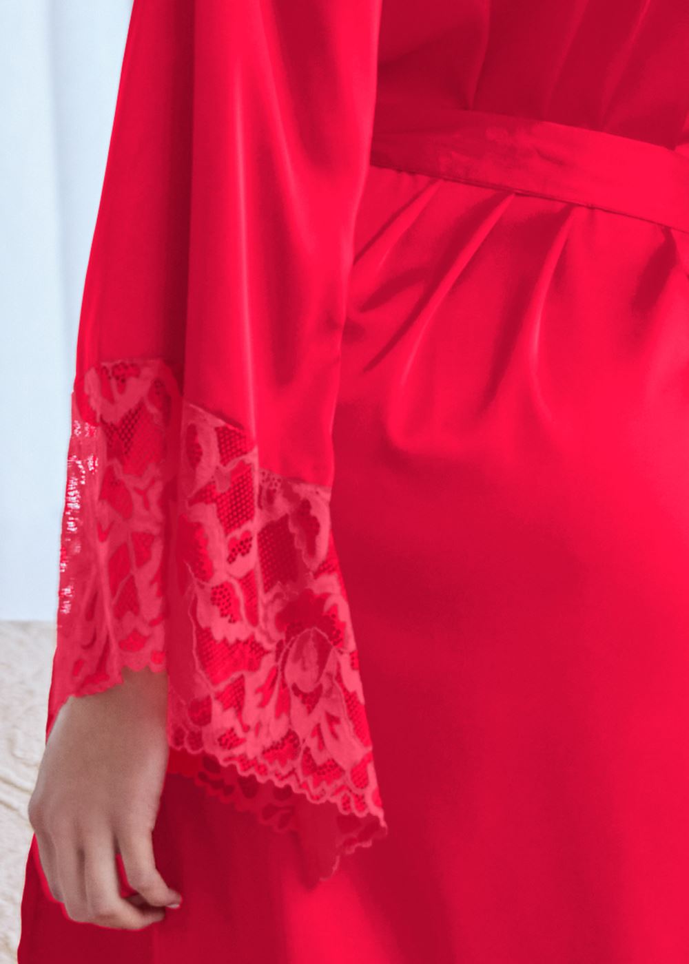 Venus Red LONG SLEEVE MAXI ROBE