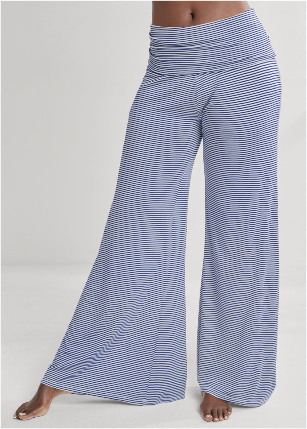 Venus Navy Stripe Palazzo pajama pants