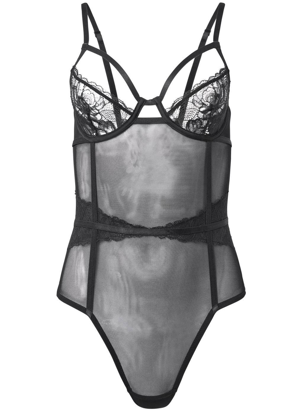 Venus Black STRAPPY DETAIL TEDDY