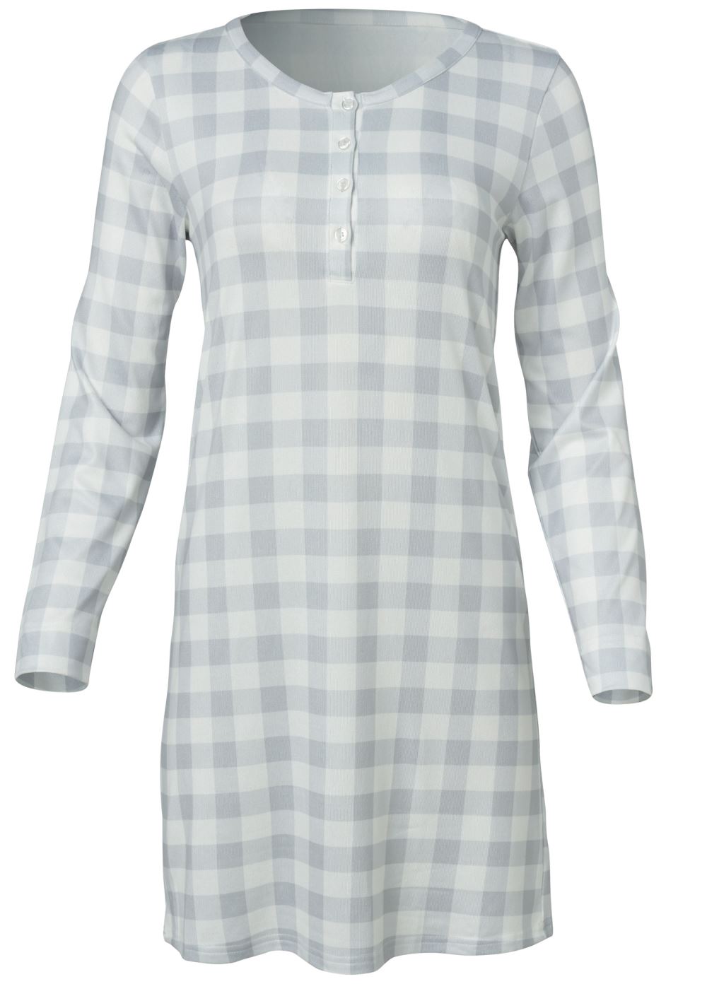 Venus Grey Multi Henley pullover sleepshirt