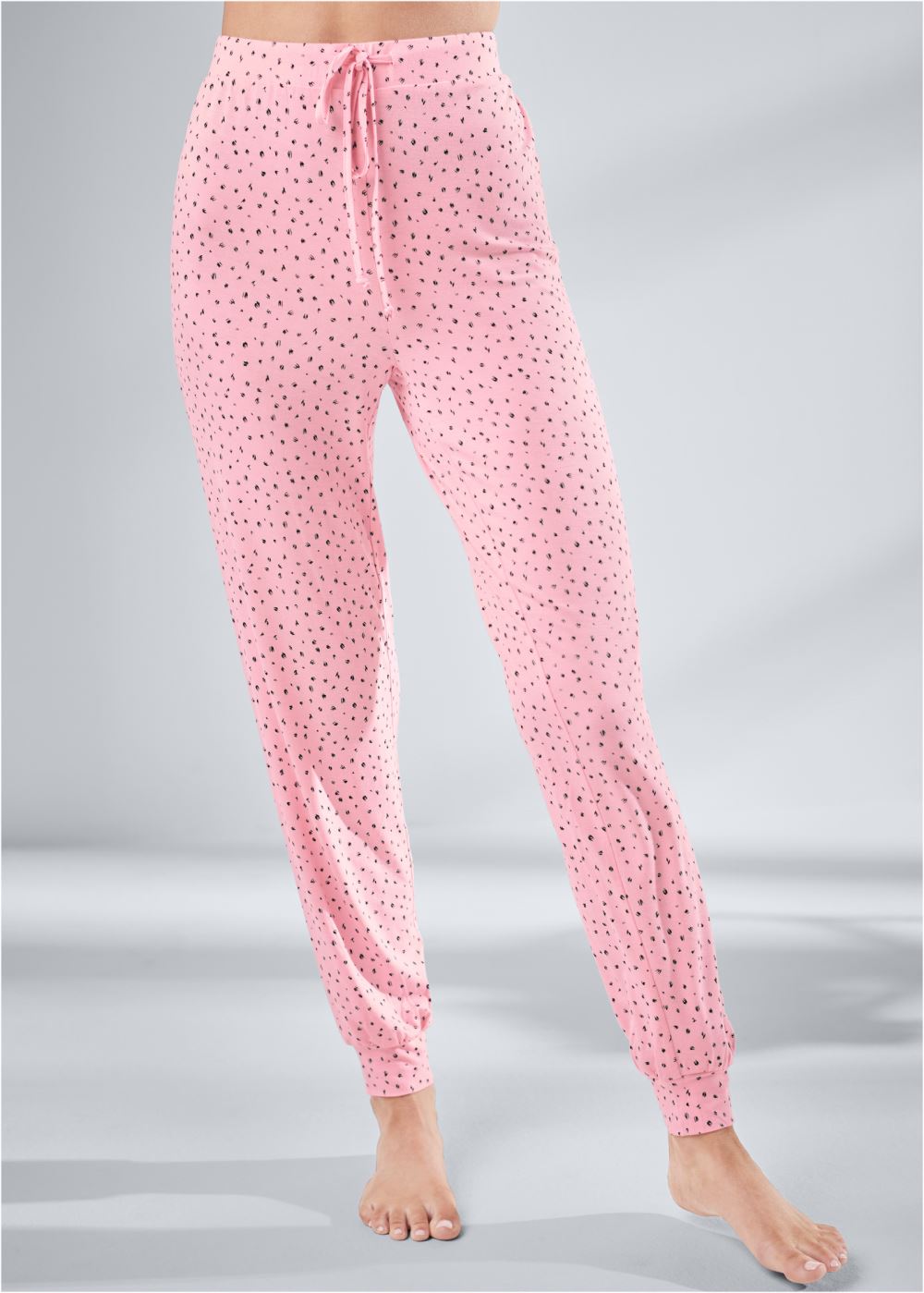 Venus Pink & Black Pajama joggers