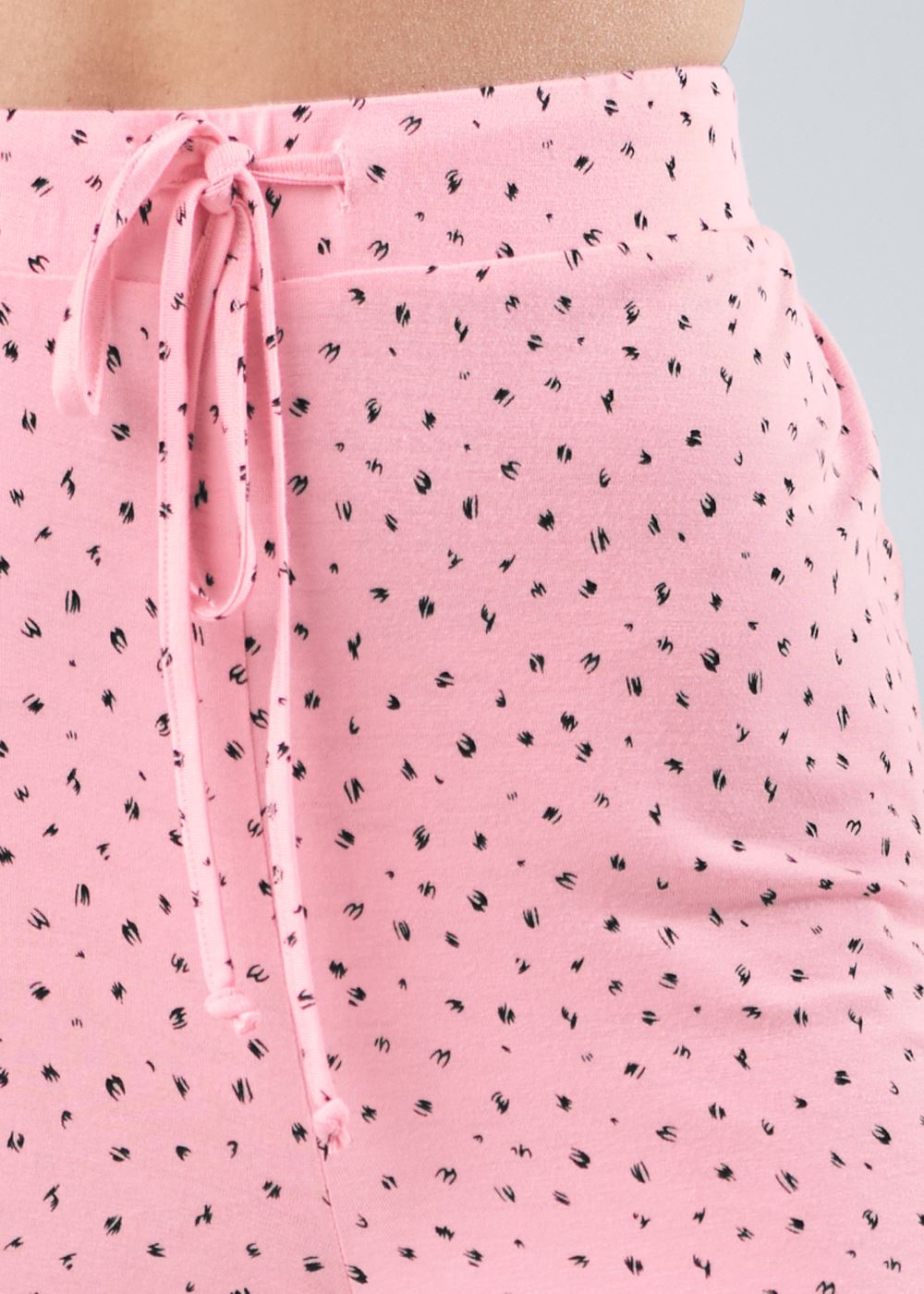 Venus Pink & Black Pajama joggers