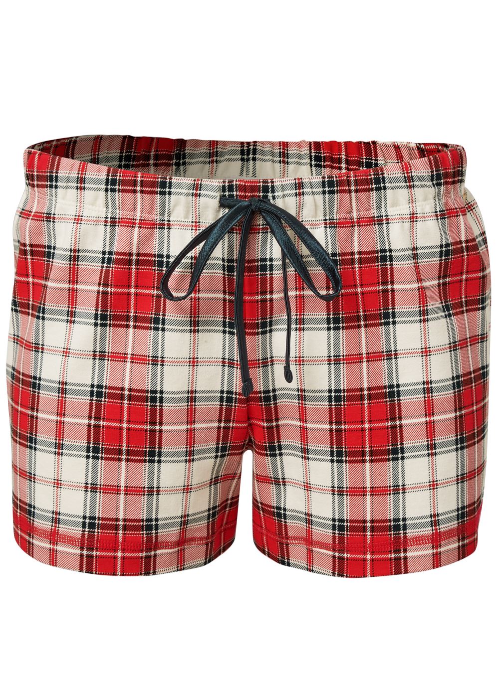 Venus Red Multi PLAID SLEEP SHORTS