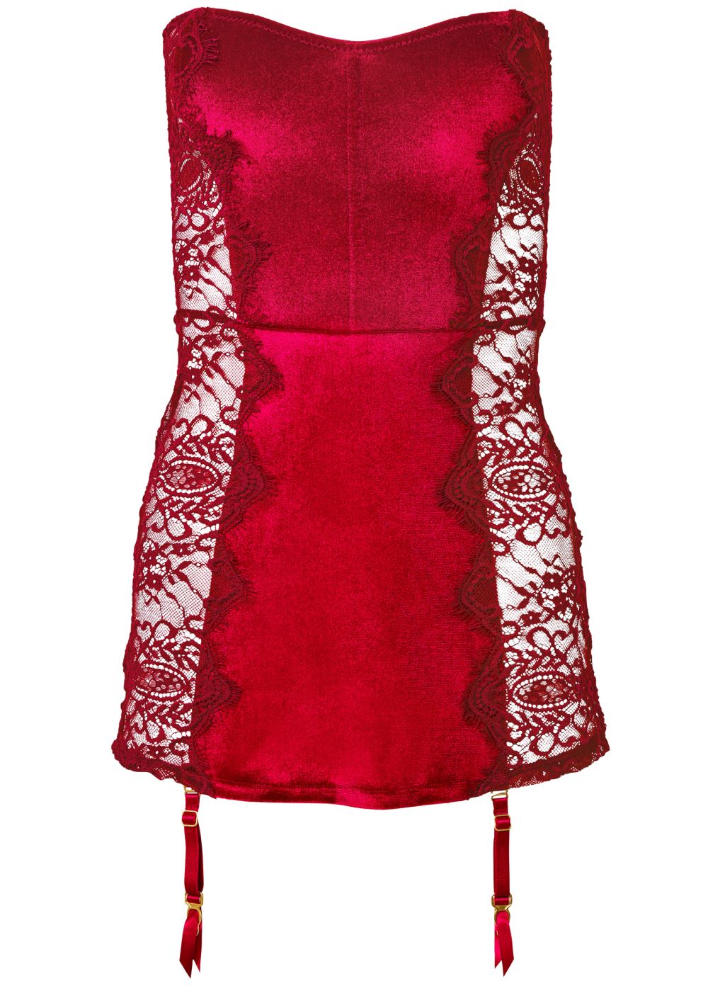 Venus Burgundy STRETCH LACE CORSET DRESS