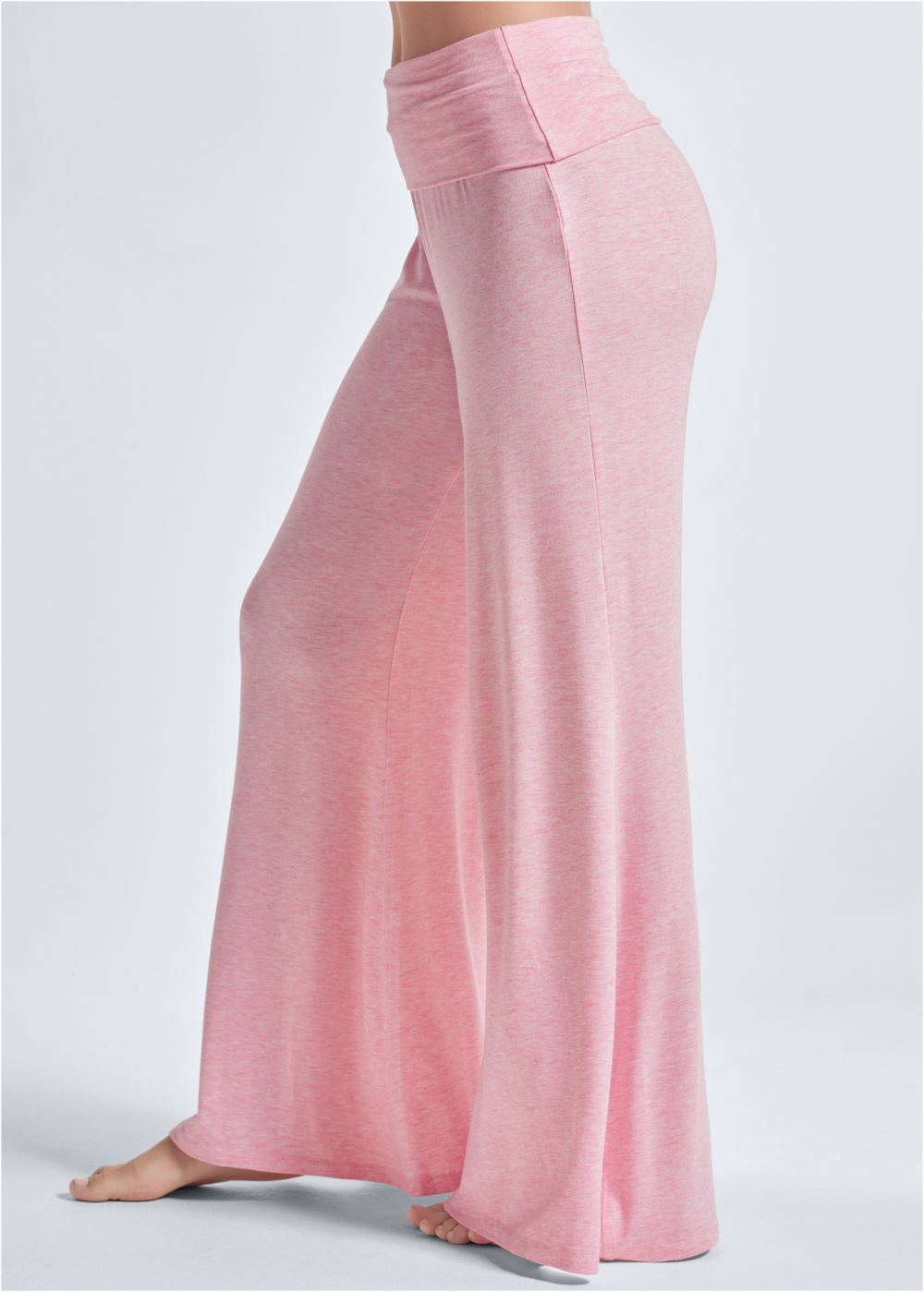 Venus Heathered Pink Palazzo pajama pants